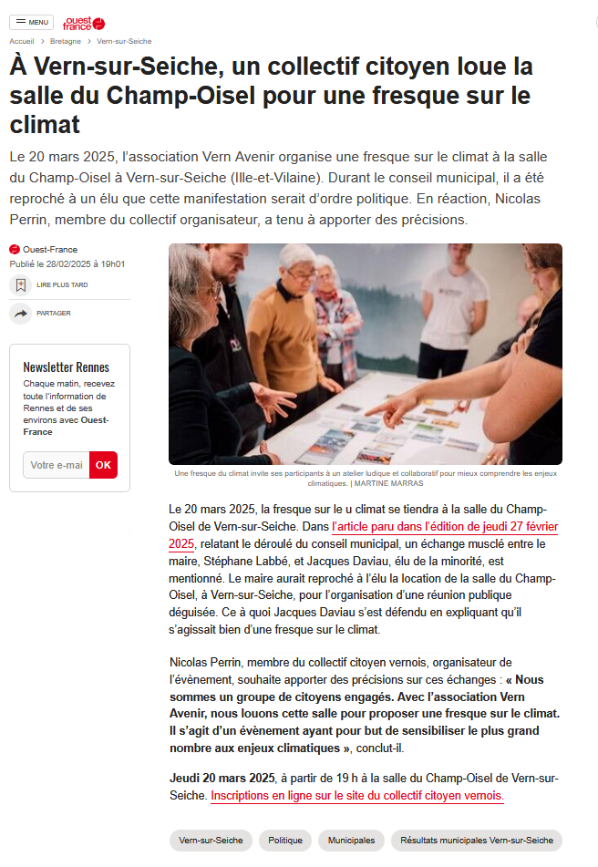Ouest-France – Fresque du climat