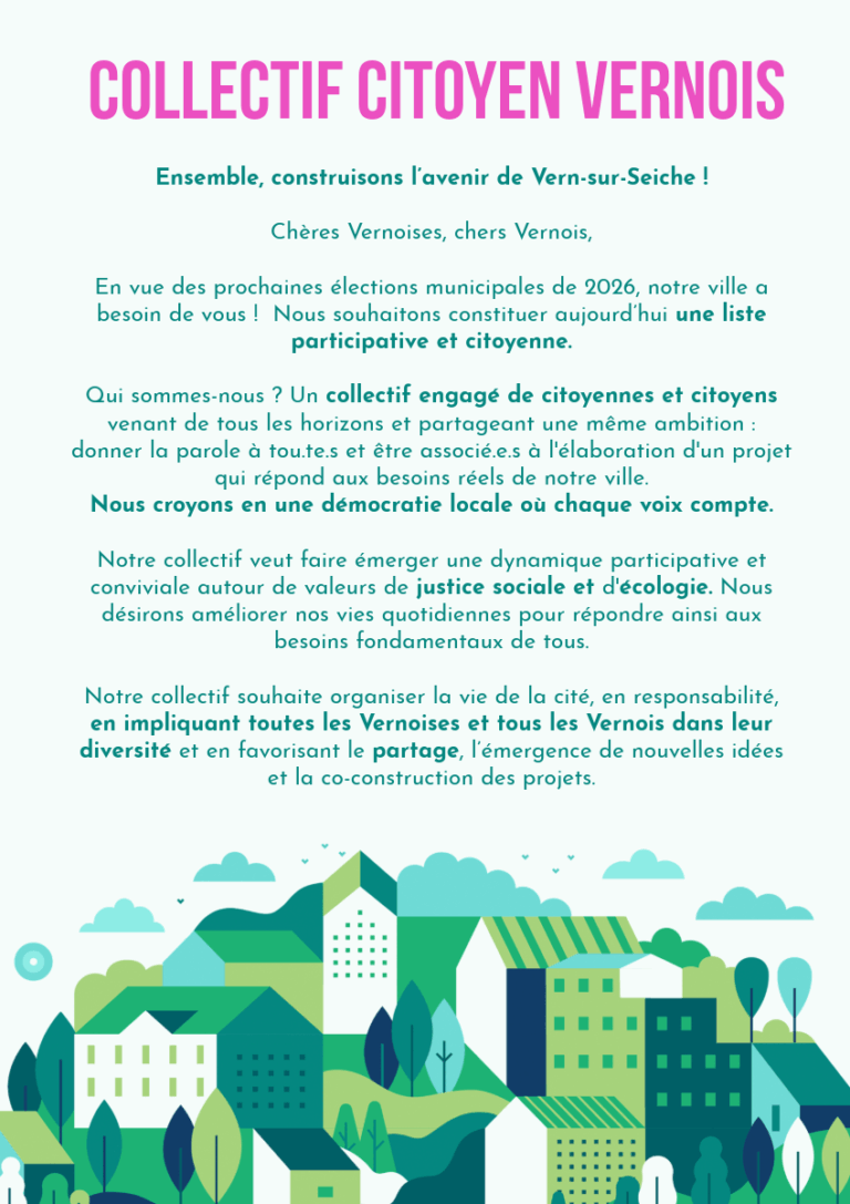Rejoignez-nous pour co-construire Vern-sur-Seiche !